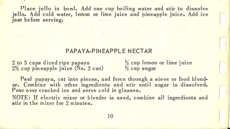 PAPAYA-PINEAPPLE NECTAR