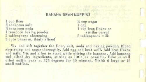 BANANA BRAN MUFFINS