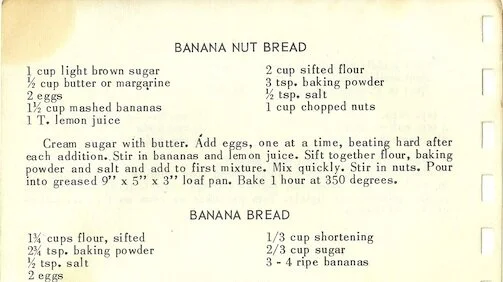 BANANA NUT BREAD