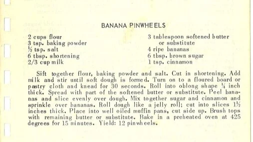 BANANA PINWHEELS