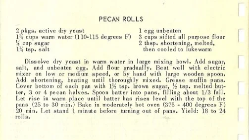 PECAN ROLLS