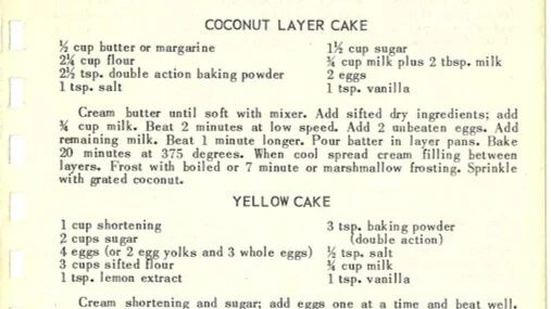 COCONUT LAYER CAKE