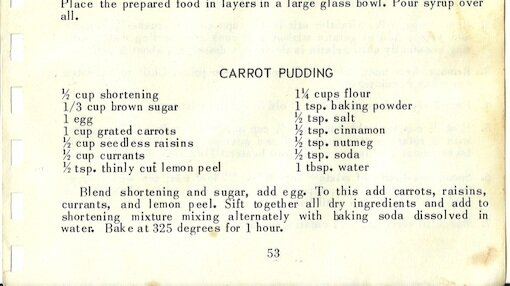CARROT PUDDING