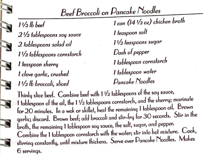 Beef Broccoli on Pancake Noodles