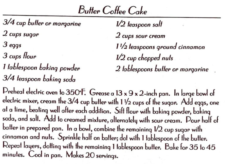 Butter Coffee Cake