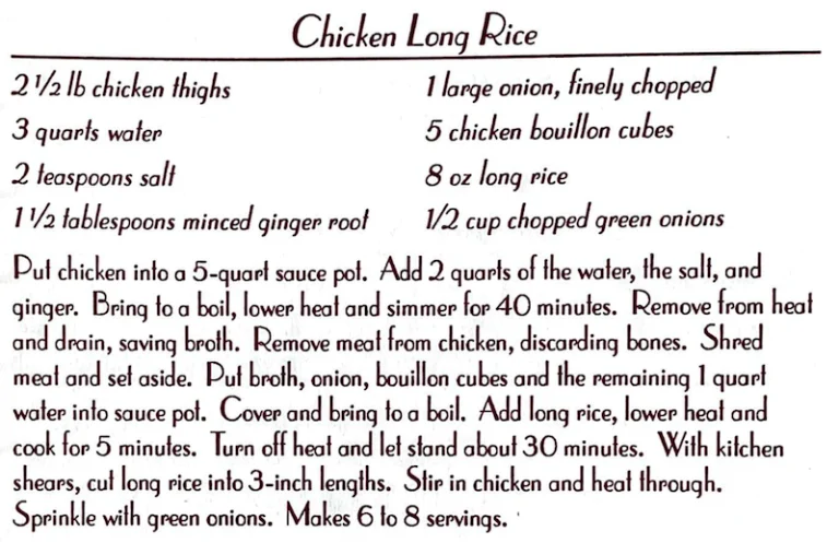 Chicken Long Rice