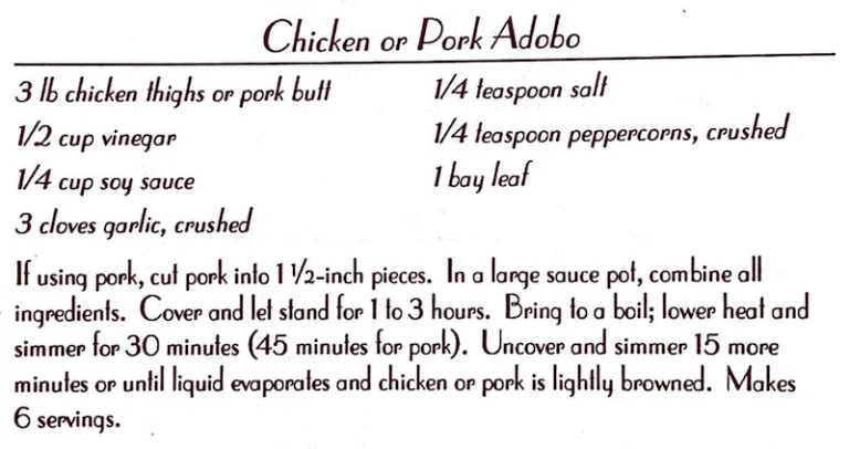 Chicken or Pork Adobo