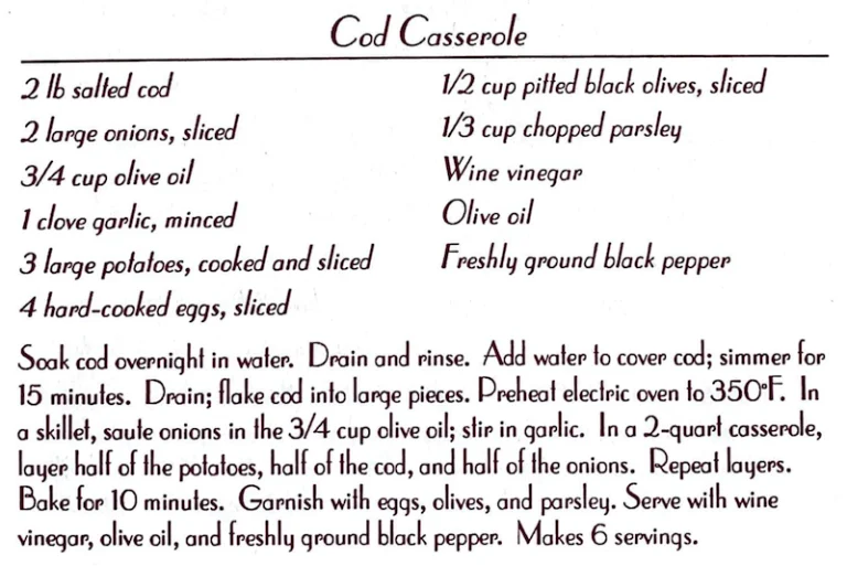 Cod Casserole