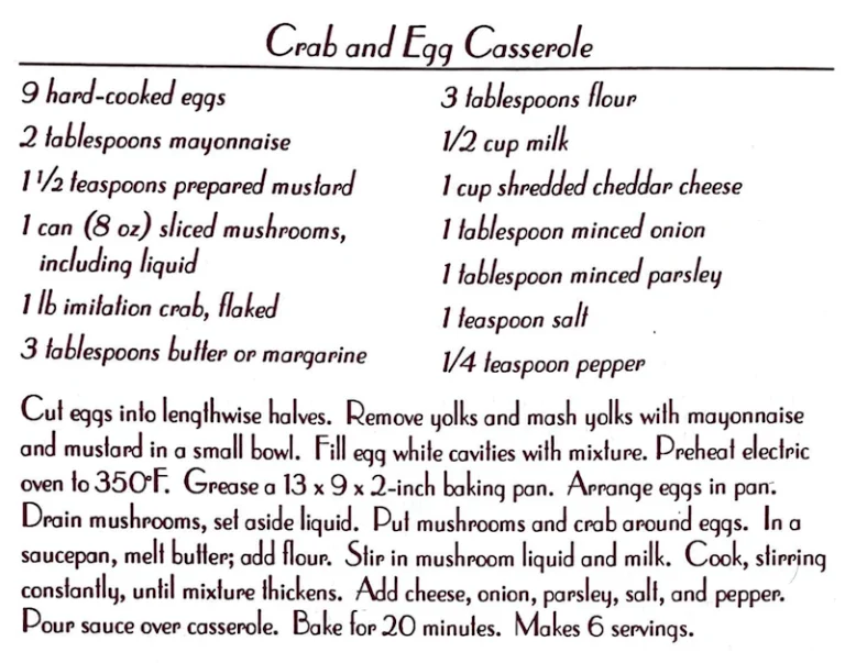 Crab and Egg Casserole