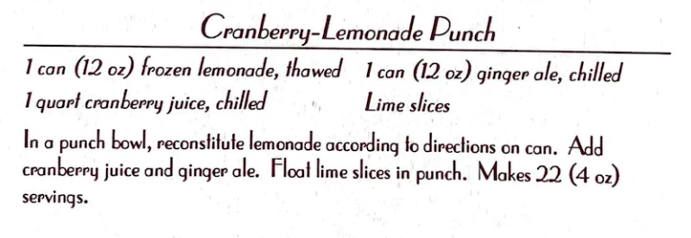 Cranberry Lemonade Punch