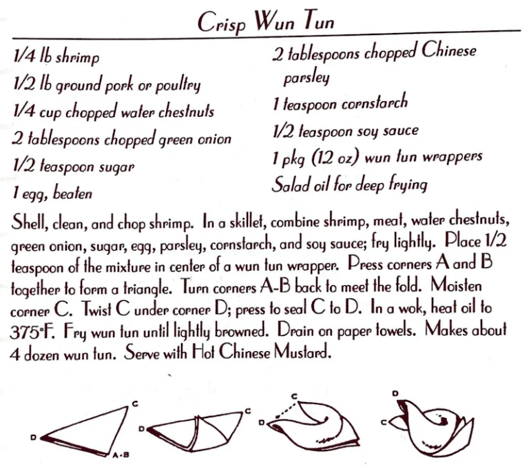 Crisp Wun Tun with Hot Chinese Mustard