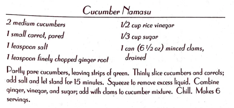 Cucumber Namasu