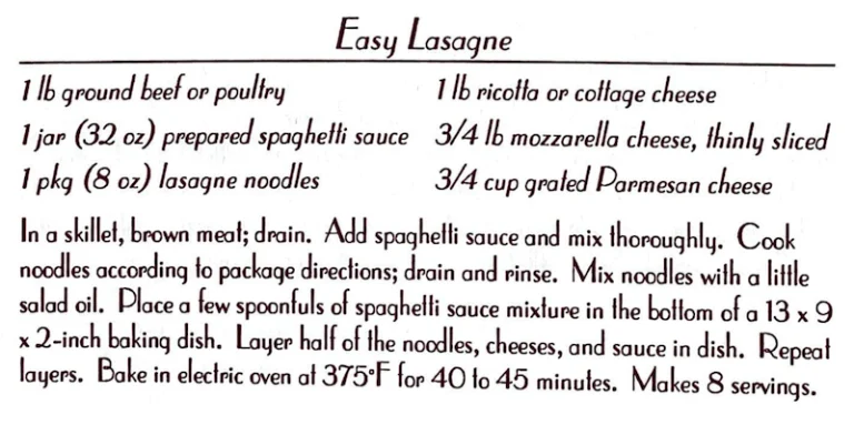 Easy Lasagne