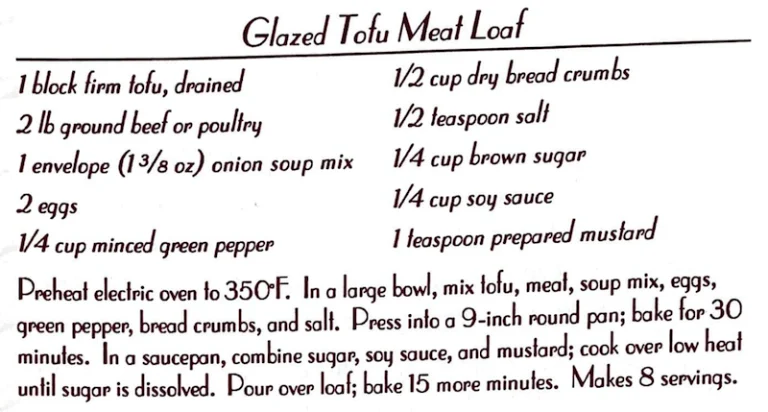 Glazed Tofu Meat Loaf