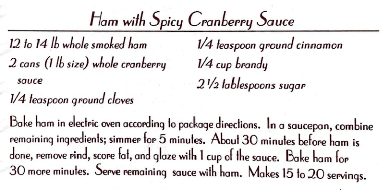 Ham with Spicy Cranberry Sauce