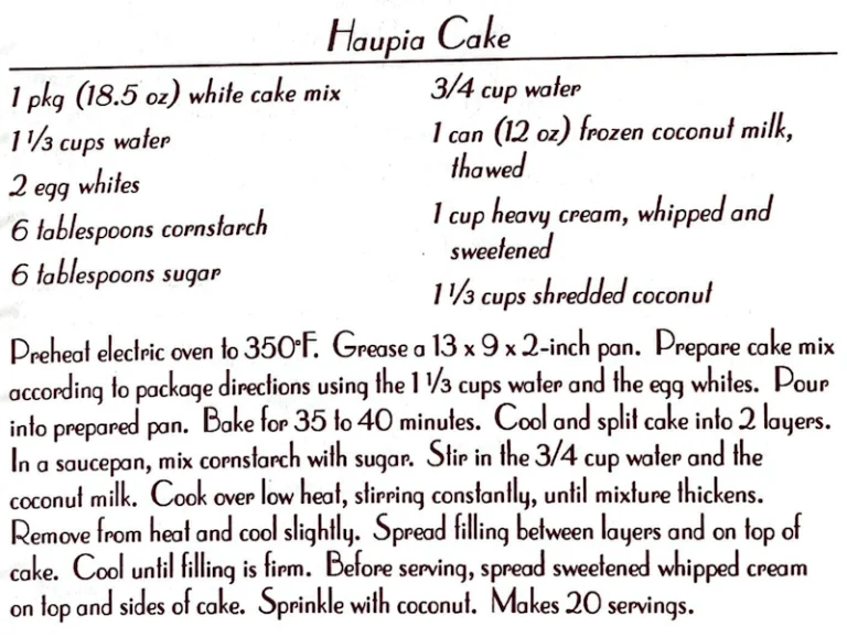 Haupia Cake