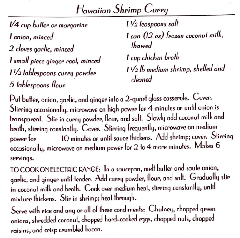 Hawaiian Shrimp Curry