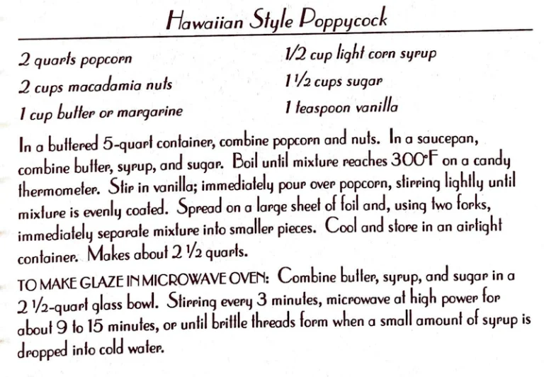 Hawaiian Style Poppycock