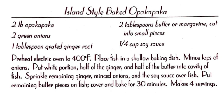 Island Style Baked Opakapaka