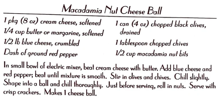 Macadamia Nut Cheese Ball