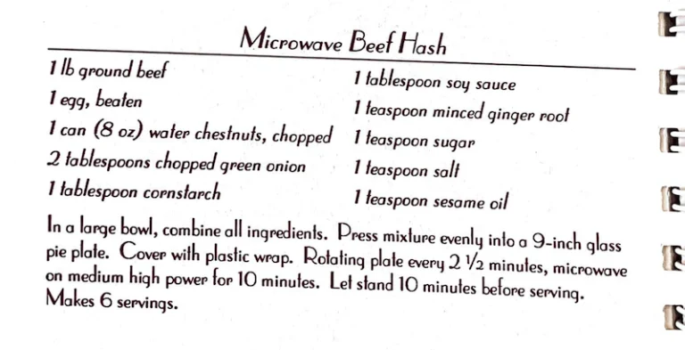 Microwave Beef Hash