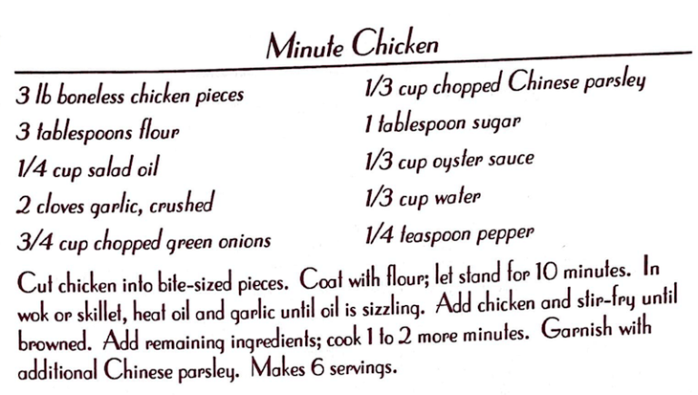 Minute Chicken
