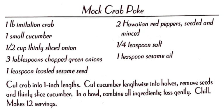 Mock Crab Poke