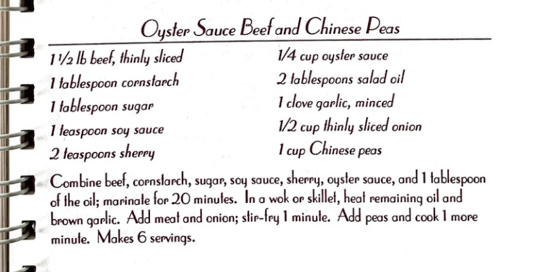 Oyster Sauce Beef with Chinese Peas