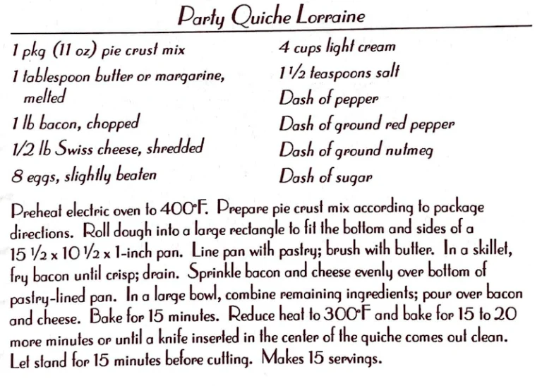 Party Quiche Lorraine