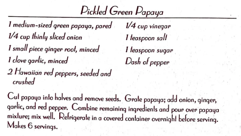 Pickled Green Papaya