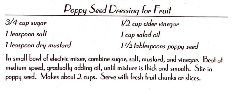 Poppy Seed Dressing for Fruit