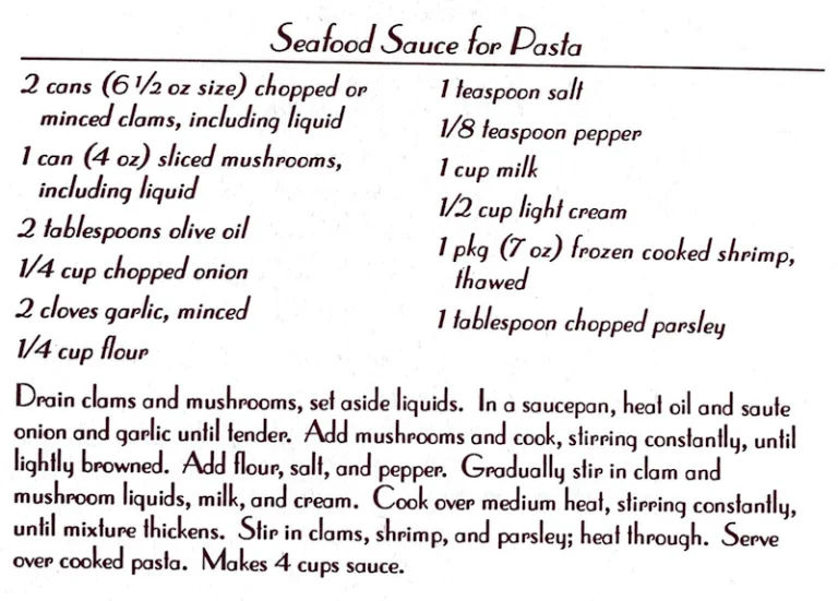 Seafood Sauce for Pasta