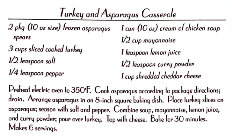 Turkey and Asparagus Casserole