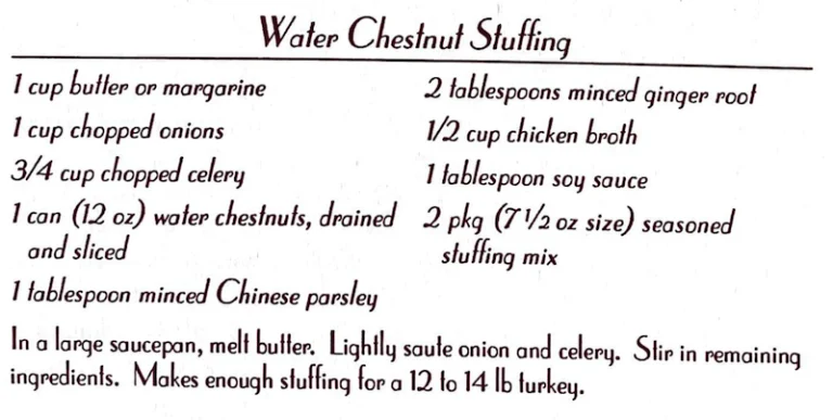 Water Chestnut Stuffing
