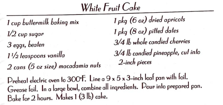 White Fruit Cake