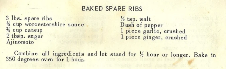 Baked Spare Ribs