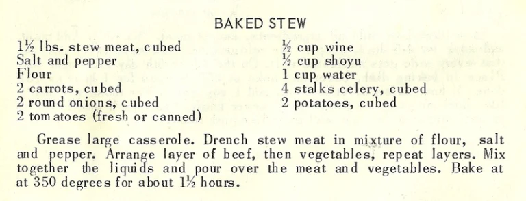 Baked Stew