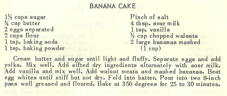 Banana Cake
