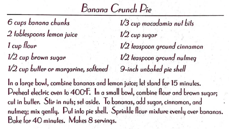 Banana Crunch Pie