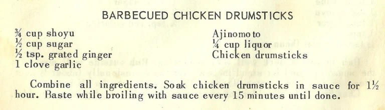 Barbecued Chicken Drumsticks