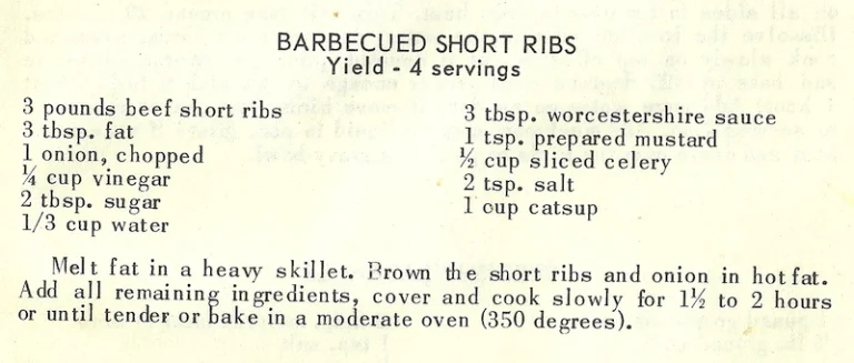 Barbecued Short Ribs