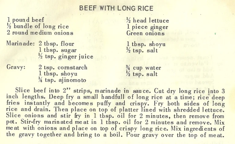 Beef With Long Rice