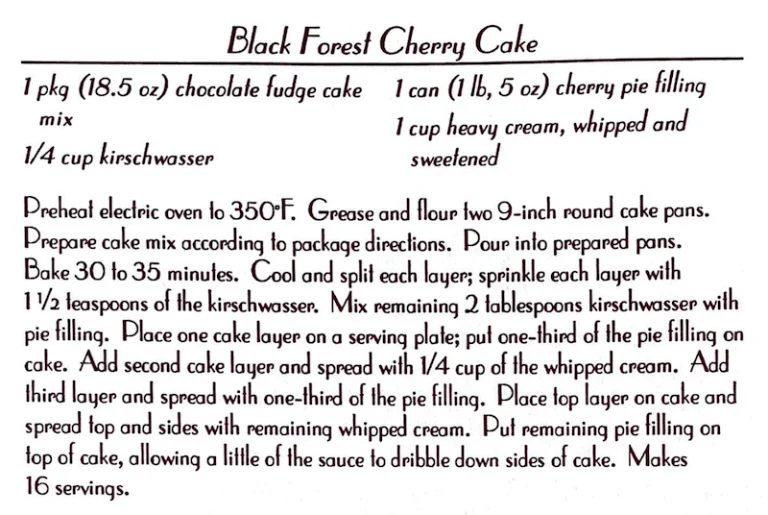 Black Forest Cherry Cake