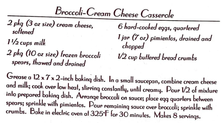 Broccoli-Cream Cheese Casserole