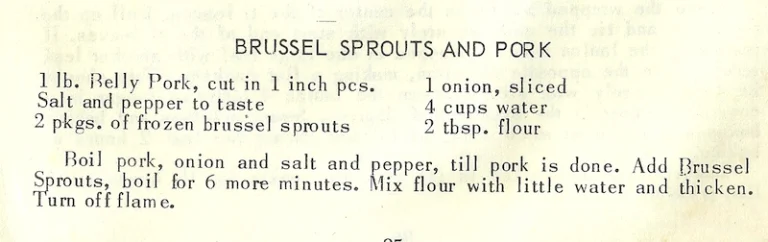 Brussel Sprouts and Pork