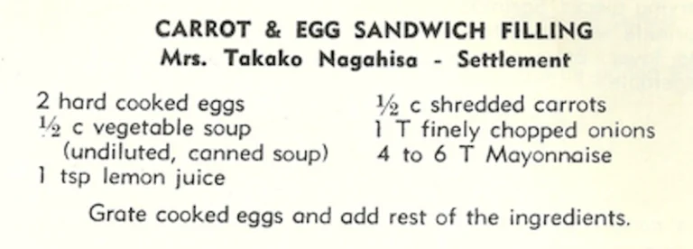 Carrot & Egg Sandwich Filling