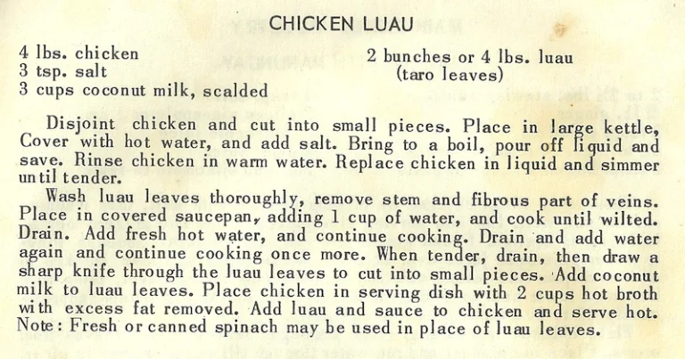 Chicken Luau
