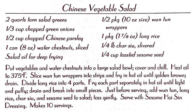 Chinese Vegetable Salad