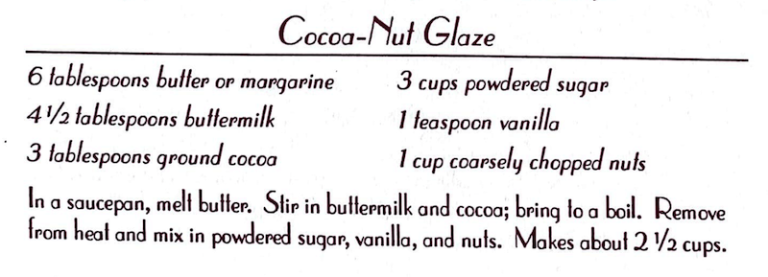 Cocoa-Nut Glaze