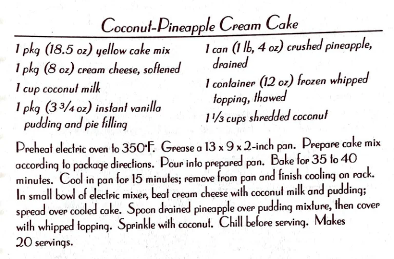 Coconut-Pineapple Cream Cake